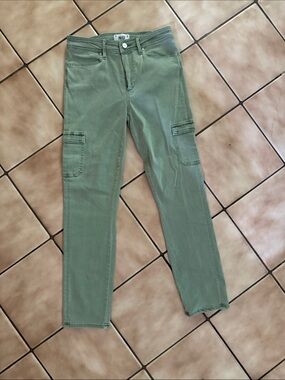 PAIGE Olive Green Hoxton Skinny Jean